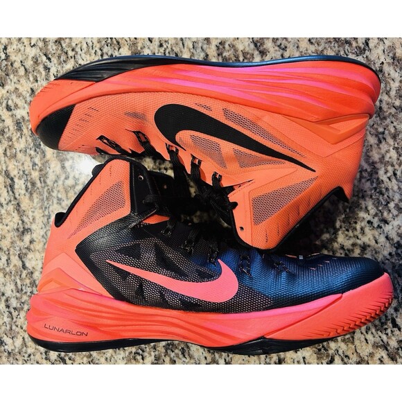 NEW Nike Men’s HyperDUNK 2014 Lunarlon Mango 653640-800 Basketball Sneaker Sz12 - Picture 6 of 9